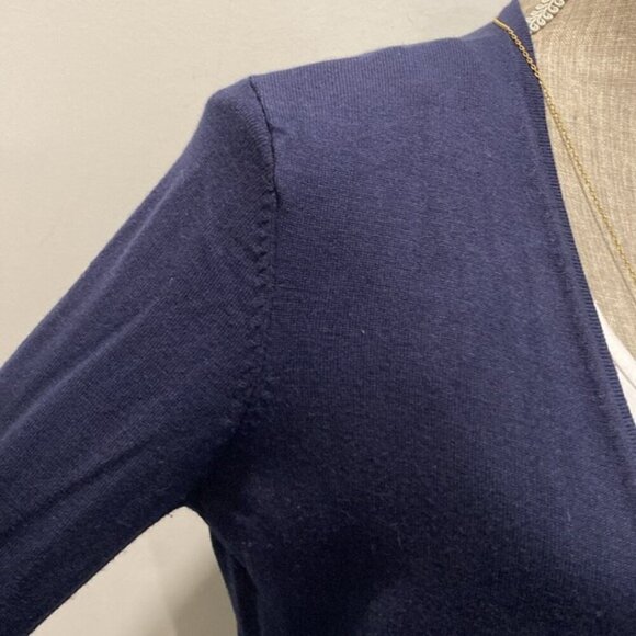Tommy Hilfiger Blue Cardigan Peplum Open - Picture 8 of 14